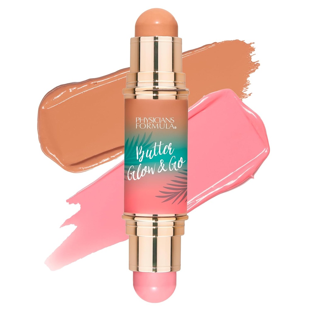 Medici Formula Butter Glow & Go Multiuse Stick, Ultra-Creamy Radiant Finish Formula cu Murumuru Butter, Vegan & Cruzime-Free- Beachy Pink