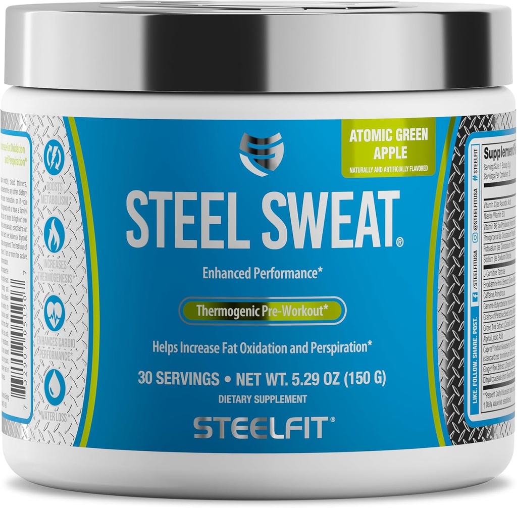 SteelFit Steel Sweat Fat-Burning Pre Workout 
