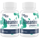 Liposomal L-Teanină 500mg, Complex cu GABA 200mg & Magneziu 100mg, Supliment suplimentar de putere pentru calm, relaxare şi concentrare, Gluten gratuit - 120 capsule