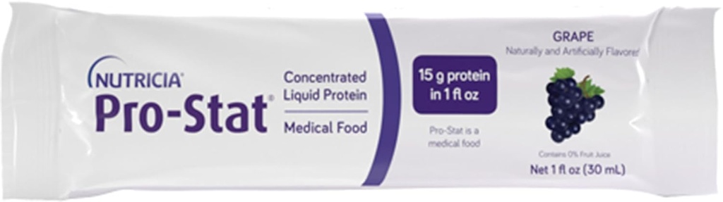 Pro-Stat Sugar Free Grape, 1 oz Packets, supliment de proteine ridicate, 96 Conte, Lactoză-Free, Gluten-Free, Soy-Free