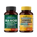 Sandhu Herbals Seamoss & Curcumina turmerica cu capsule bioperine 