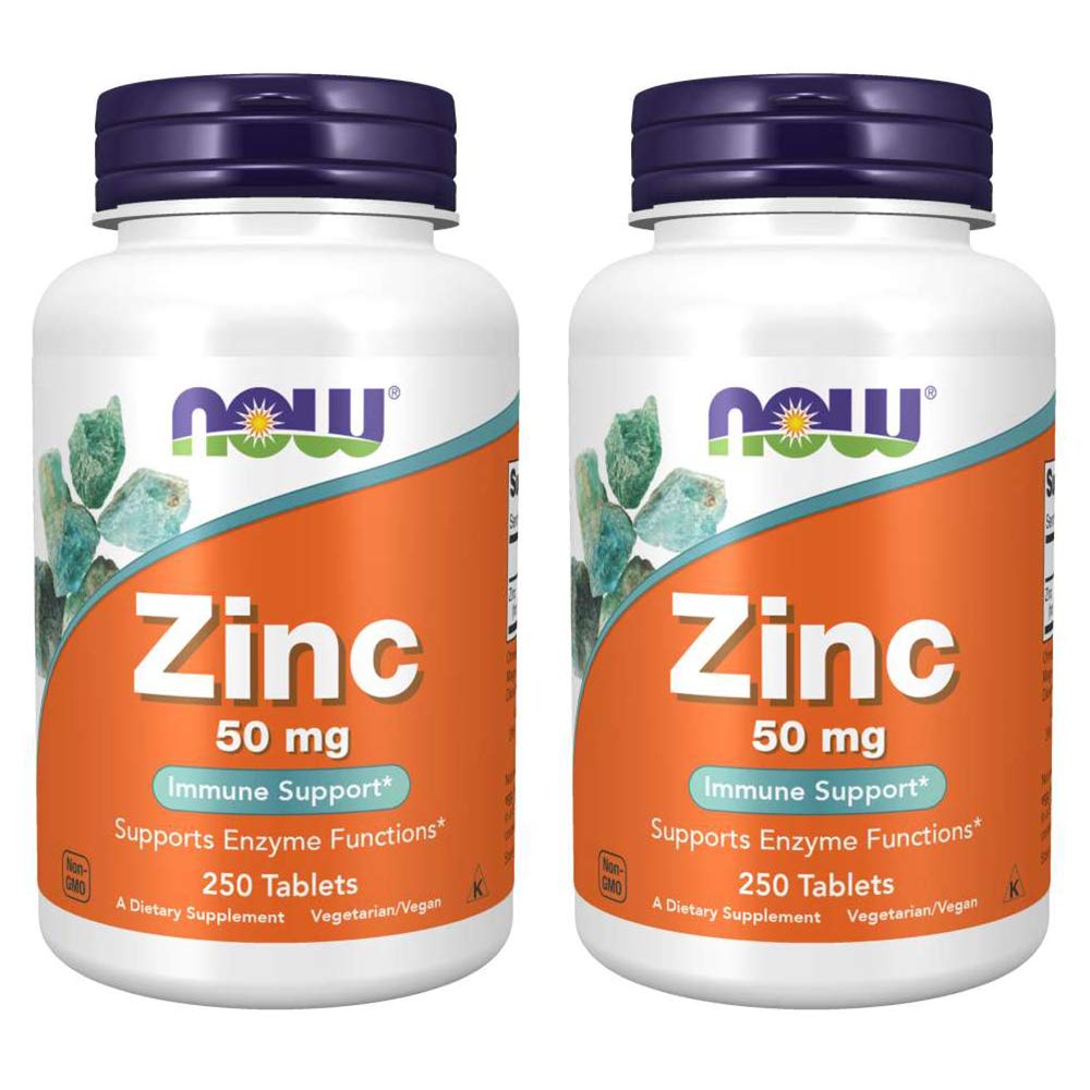 Acum alimente, (2 ambalaj) Zinc, 50 mg, 250 Conte (pachet de 2)