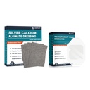 Silver Calciu Alginate Dressing (4'x4'10pcs) +Transparent Film Dressing (2,36" x 2,75" 100Pcs)