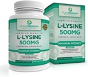 PurePremiu L-Lysine 500 mg Supliment - Aminoacid esenţial cu concentraţie maximă - Suplimentul de sprijin imun - Lysine 500 mg pur pentru absorbţie rapidă - 7 luni de aprovizionare - 200 Comprimate