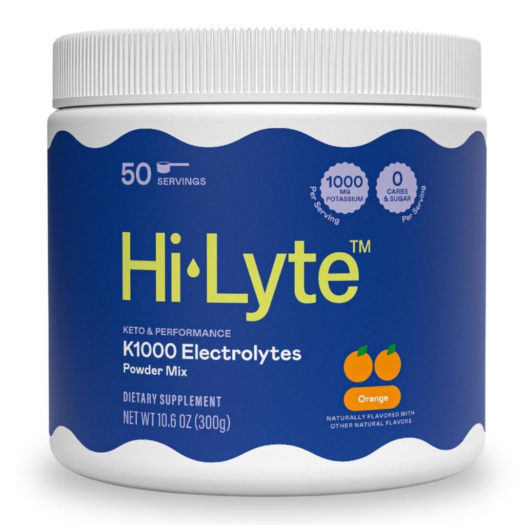 Hi-Lyte K1000 Electroliti pulbere Mix portocaliu Keto & Performanță, 50 Servings