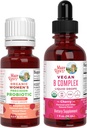 MaryRuth Organics Precizie Probiotic pentru femei (Zmeură) și B picături complexe (Cherry) 