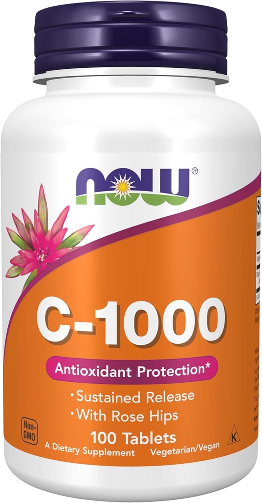 ACUM alimente Suplimente, vitamina C-1.000 cu trandafiri, eliberare susținută, protecție antioxidant *, 100 comprimate