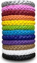 12 ambalaj țânțari replicante brățări, culoare solidă individuale înfăşurate piele Insectă & Bug Bande replicante Wrist pentru copii și adulți Camping în aer liber de pescuit călătorie