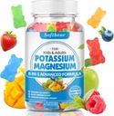 urs moale Gume de potasiu pentru adulţi, absorbţie mare Supliment de magneziu de potasiu cu vitamina B6 CoQ10 pentru picioare cramps & musculare Sănătate zahăr-gratuit Vegan fruct mixt Flavor 60 Gummie