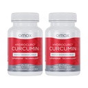 Omax3 2 Pack- HydroCurc Curmeric Curcumin Softgels, extrem de biodisponibil ulei MCT Nanoparticule pentru potenta si absorbtie, sanatate comuna, 120 Softgels