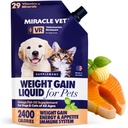 Miracle Vet High-Calorie Greutate Gainer pentru câini și pisici - Multivitamine Supliment nutritional Gel, Ulei de pește Omega, Calciu - Cățeluș, Senior, Cat Prenatal & Vitamine de câine, Suplimente pentru câștig în greutate