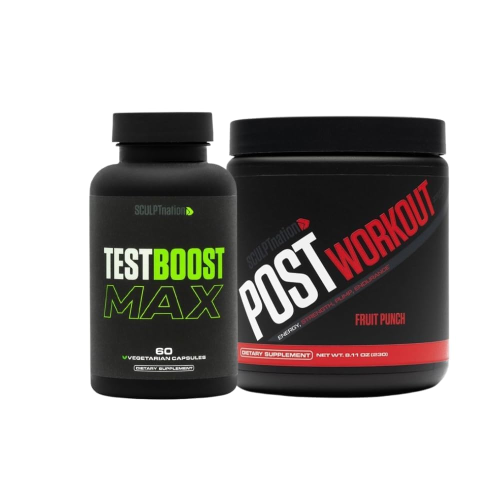 Sculpt Nation de V Shred Test Boost Max și post antrenament fructe Punch Bundle pulbere