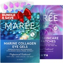 MARE EYE Gels & Acnee Dispozitive Сlearing Bundle - Geluri sub ochi pentru ochi Puffy Eyes și Cercuri Întunecate, Dispozitiv de terapie cu acnee hidrocoloid - Acid colagen & hialuronic marin, Extract de alge verzi și ulei de arbore de ceai