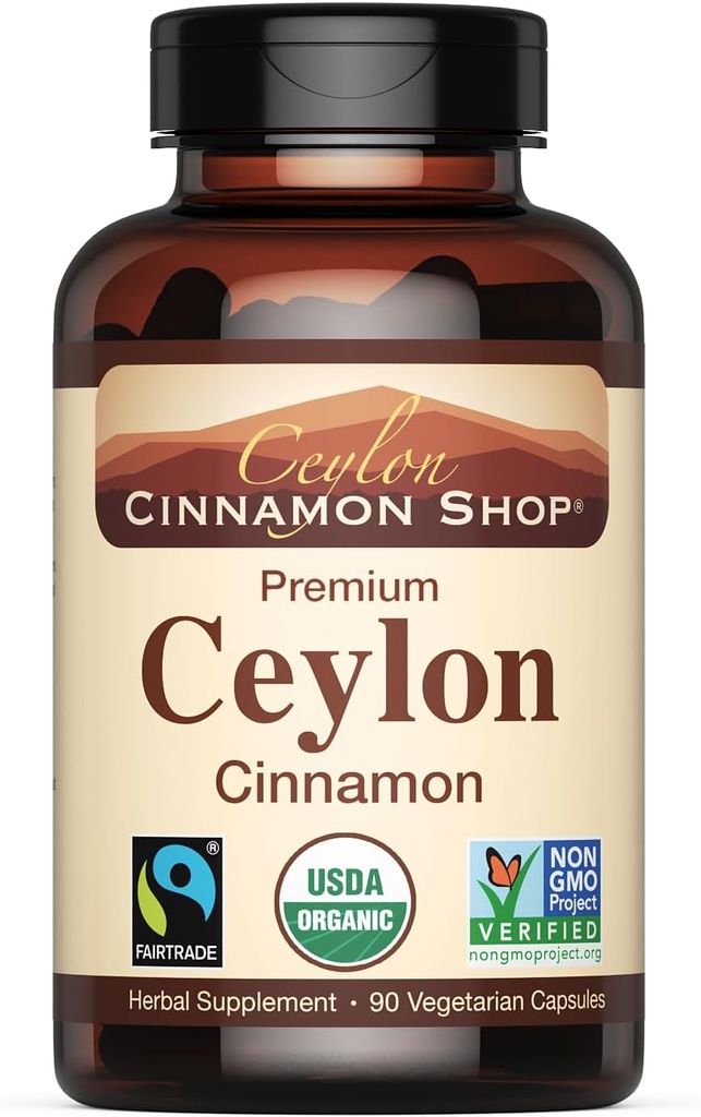 Ceylon Scorțișoară magazin Ceylon Organic Scorțișoară (100% Certified) Supliment, 90 capsule