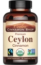 Ceylon Cinnamon Shop Organic Ceylon Cinnamon (100% Certified) Supplement, 90 Capsules