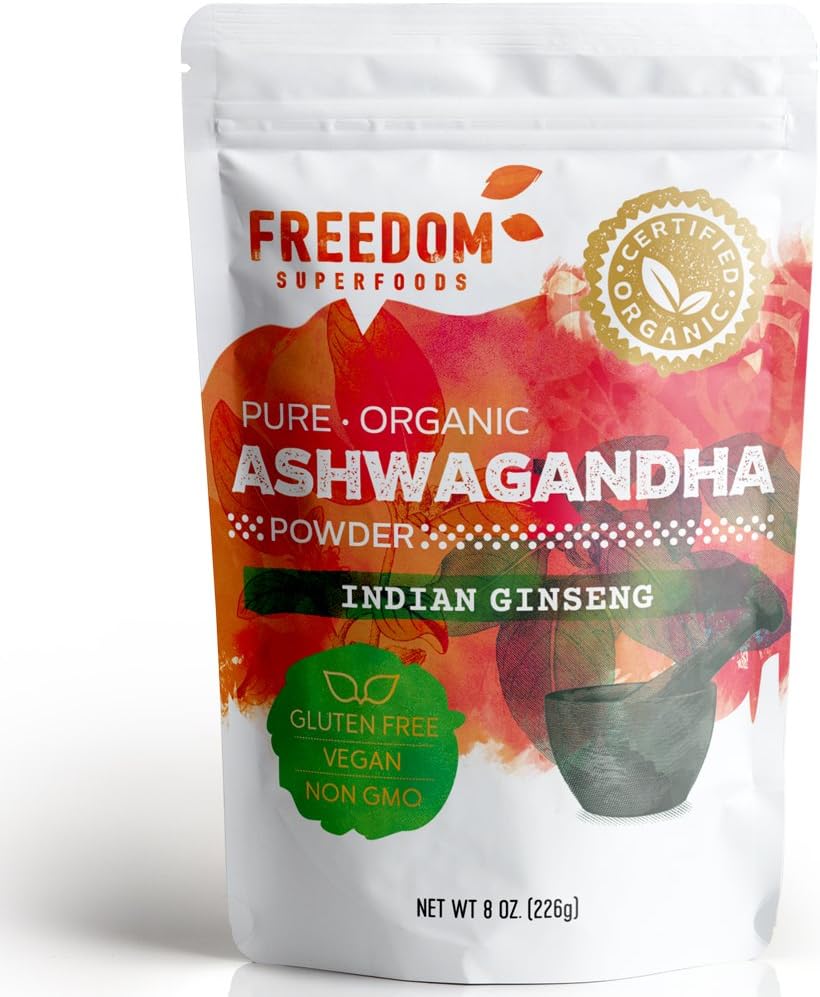 Organic Ashwagandha Root Powder Extract din India - Un Adaptogen pozitiv și Premium Simțiți-vă bine Veda supliment de vitamine pentru creșterea părului și înălțime - Vegan și gluten gratuit - 8 oz