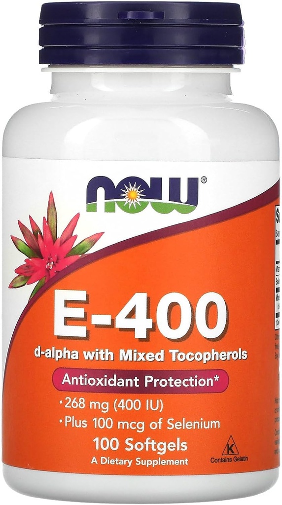 Acum alimente E-400 D-Alpha cu tocoferoluri mixte, 268 mg (400 UI), 100 Softgels