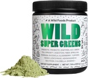 Produse alimentare crude Super Verzi pulbere zilnic suc băutură cu probiotice și Enzime Digestive Blend - Whole Food Sourced, 46 plante-Based Nutrients, Non-GMO, Spirulina, Chlorella, Wheatgrass (30 Servings)