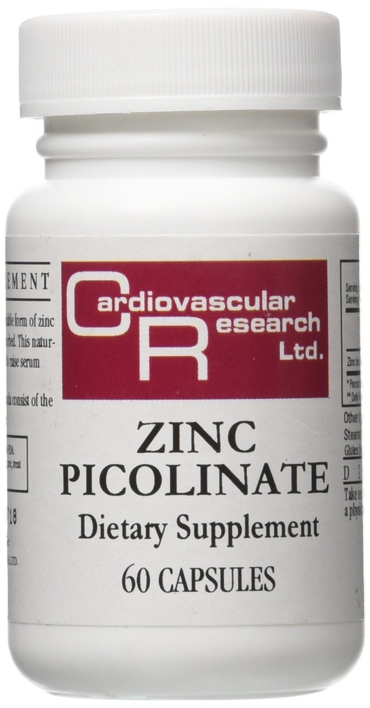 Cercetare cardiovasculară Capsule de zinc Picolinat, 60 Număr
