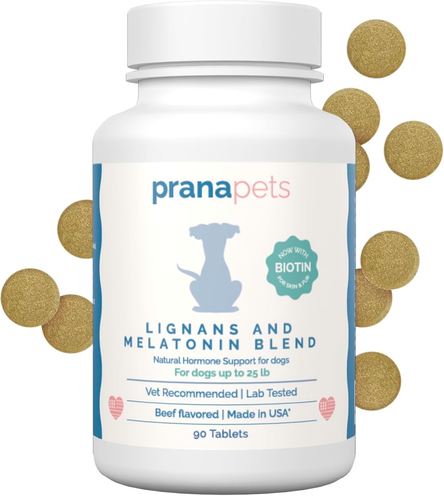 PranaPets Lignans & Melatonin cu Biotin Blend SIDA natural în ameliorarea simptomelor de Cushing