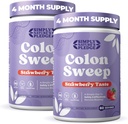 ColonSweep Psyllium Husk Powder Colon Cleanser - Vegan, Gluten Free Fiber Supplement - Seif Colon Curățare pentru constipație Relief, Bloating Relief & Gut Health -16 OZ (60 Servings) - 2 Pack