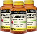 MASON NATURAL Cranberry 12:1 Concentrat cu vitamina C & E, Suportă Imun & Sănătate urinară, 90 Capsule, Pachet de 3