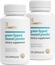 Xtendlife verde cu vârf Mussel pulbere - 2400 mg Supliment cu Omega-3 acizi grasi din Noua Zeelandă pentru sănătate comună, 120 capsule (2 ambalaj)