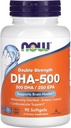 ACUM alimente Suplimente, DHA-500 cu 250 EPA, distilat molecular, susține sănătatea creierului*, 90 Softgels