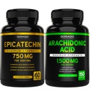 DORADO NUTRIŢIE Extract de epicatechin 750 mg per servire - (120 capsule) şi Supliment de acid arachidonic 1500 mg (150 capsule)