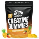 TASTY GAINS Creatine Gummies - 90g de Creatine Monohidrat - Suplimente de antrenament - Construi musculare și boost puterea pentru bărbați și femei - Made in USA - Non OMG - Vegan prietenos (mare, Ananas Mango)