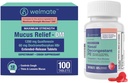 WELMATE complet rece & alergii Kit de ajutor: puterea maximă decongestionant nazal PE (200 comprimate) & Mucus Relief DM 1200mg Guaifensin/60mg DXM (100 Ct) - Sinus non-drowsy, tuse, și ajutor de congestie