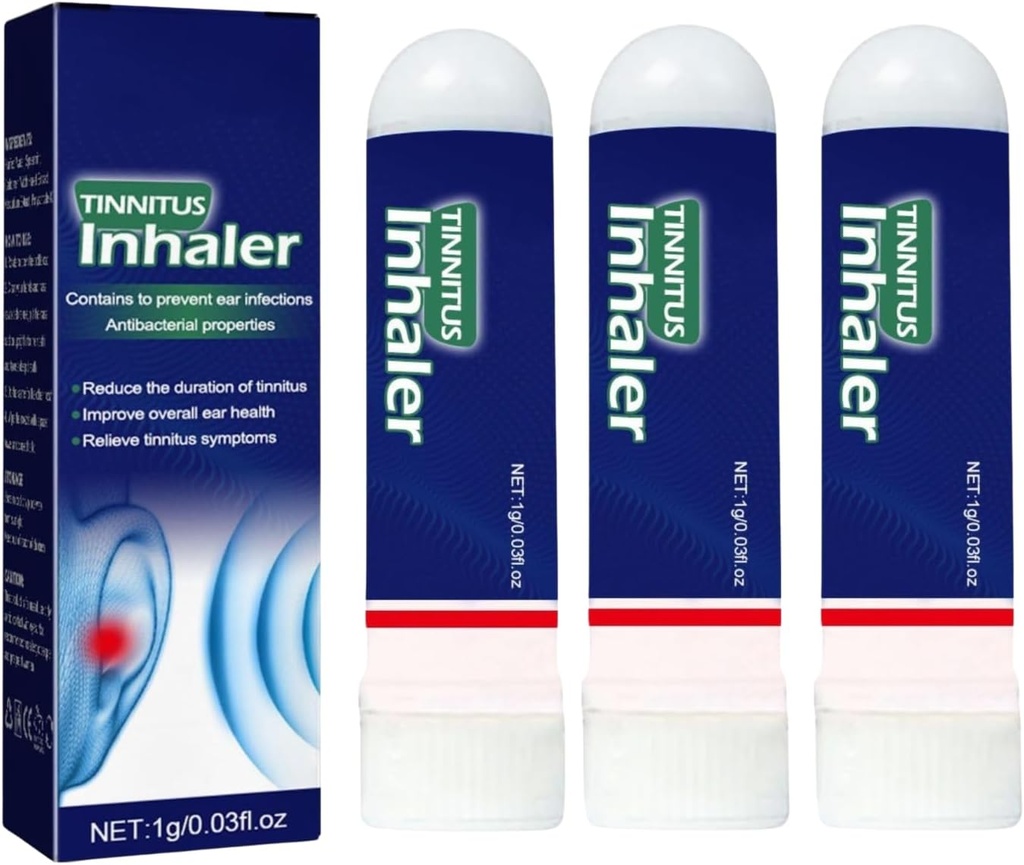 3Pcs Echo Ease Tinitus Inhaler, Echo Ease pentru inelarea urechii, Echo Ease nas inhalator pentru tinitus, Tinnitus inhalator