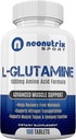 L-Glutamine 1000mg Aminoacid capsule Post Antrenament de recuperare Suplimentul pentru Immun, Digestive & Curaj Transportor azot pentru Recuperare musculare & Rezistenta pentru barbati si femei de Neonutrix Sport