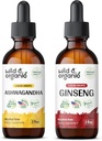Silviu & organic Ashwagandha Tincture 4 fl oz & Ginseng Tincture 4 fl oz