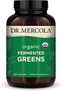 Dr. Mercola Organic Fermented Greens, 30 Servings (180 capsule), Dieta Supliment, Suporturi Immune Health, Non-GMO, Certified USDA Organic