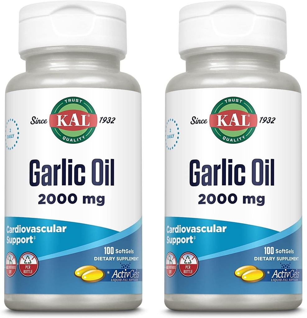 KAL Usturoi ulei 2000 Softgels, 100 Conte 