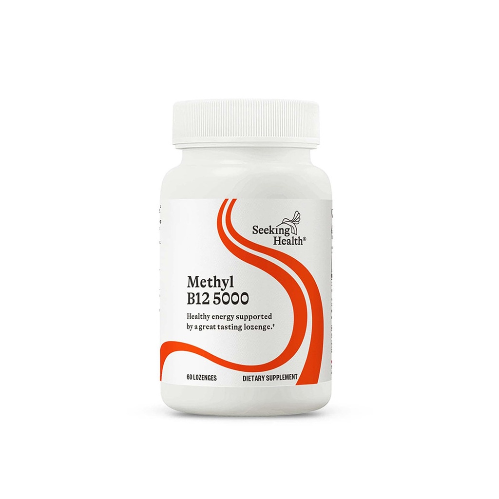 Searking Health Methyl B12 5000, 5000 mcg B12 as Adenosylcobalamină and Methylcobalamin, Potent Formula Supports Healthy Metabolism, Methylation, Cognitive Health, Vegan and Vegetarian (60 lozenges) *