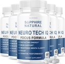 (5 ambalaj) Suplimentul neurotech IQ pentru creier Neurotech Iq Focus Formula pastile (300 capsule)