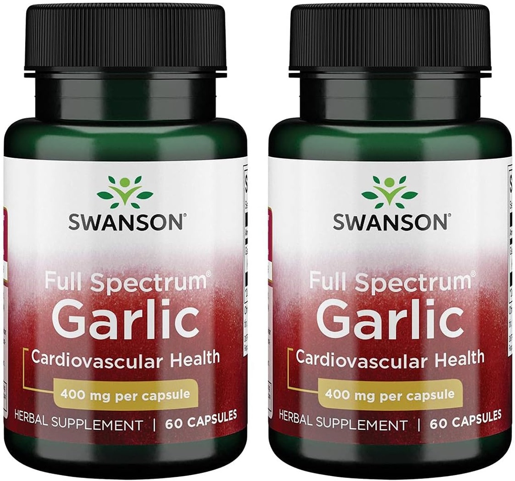 Swanson Full Spectrum Usturoi (Clovituri) 400 Milligrame 60 Capsule (2 ambalaje)