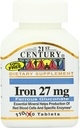 21st Century Iron 27 Mg Ferros Gluconate Tablets, 110 Count (Pachet de 2)