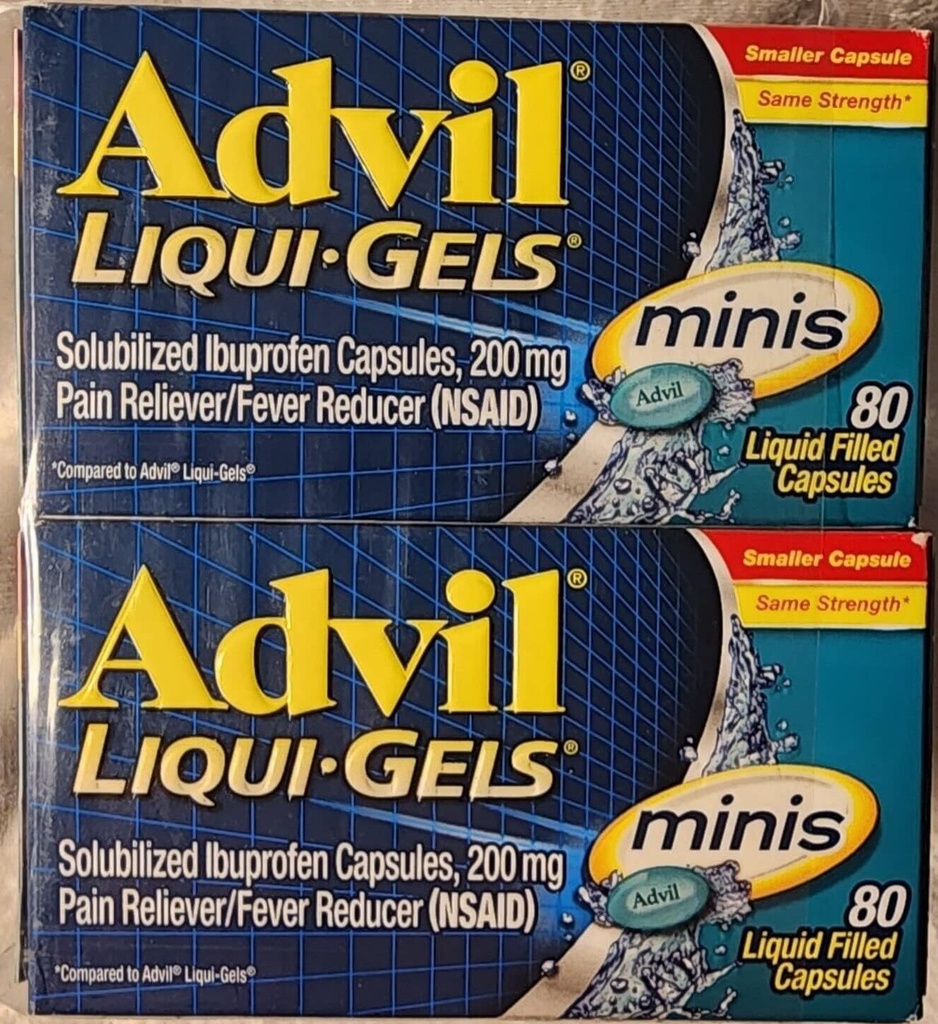 Advil Liqui-Gels Minis, 80 capsule per flacon (3 flacoane)
