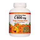 Factori naturali, copii Chewable Vitamina C 500 mg, Suportă Immune Health, Oase, Dinți și Gume, Tange Orange, 180 Conte (Pachet de 1)
