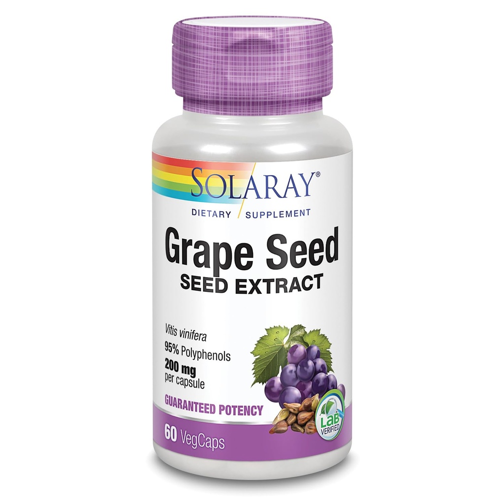 SOLARAY extract de semințe de struguri 200 mg Plus Bioflavonoid Complex 