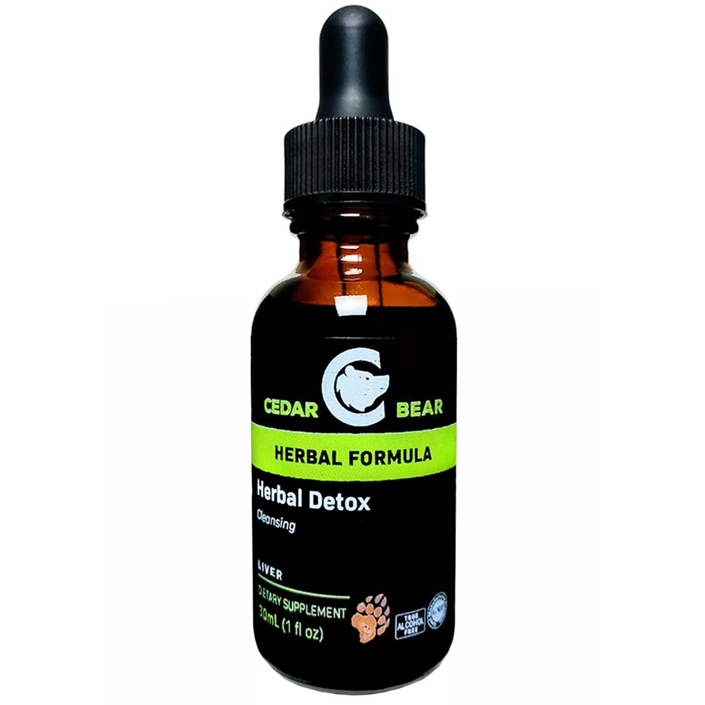 Cedar Bear - Herbal Detox a Liquid Herbal Supplement Acesta este un dezintoxicare Deep Cleansing care ajută organe clare și țesuturi de Toxine de mediu 1 Fl Oz