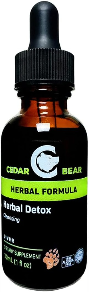 Cedar Bear - Herbal Detox a Liquid Herbal Supplement Acesta este un dezintoxicare Deep Cleansing care ajută organe clare și țesuturi de Toxine de mediu 1 Fl Oz