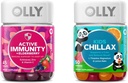 OLLY Gummy Imunitate activă+Elderberry, 45 Gummies Copii Chillax, Gummie de magneziu, Lemon Bals, Chews calm pentru copii 4+, 50 Conte