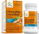 Terry Natural Curamed 100 mg Curcumin Complex - îmbunătăţit supliment de absorbţie Curcumina cu Turmeric - Brain & Ficat Supliment de sprijin pentru sănătate - Vegan Supliment alimentar - 60 comprimate masticabile