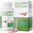 Bronson Tart Cherry Extract + Seminte de telina capsule - puternic Uric Acid Cleanse, comun de mobilitate de sprijin și musculare de recuperare supliment - non OMG Formula, 120 capsule vegetariene