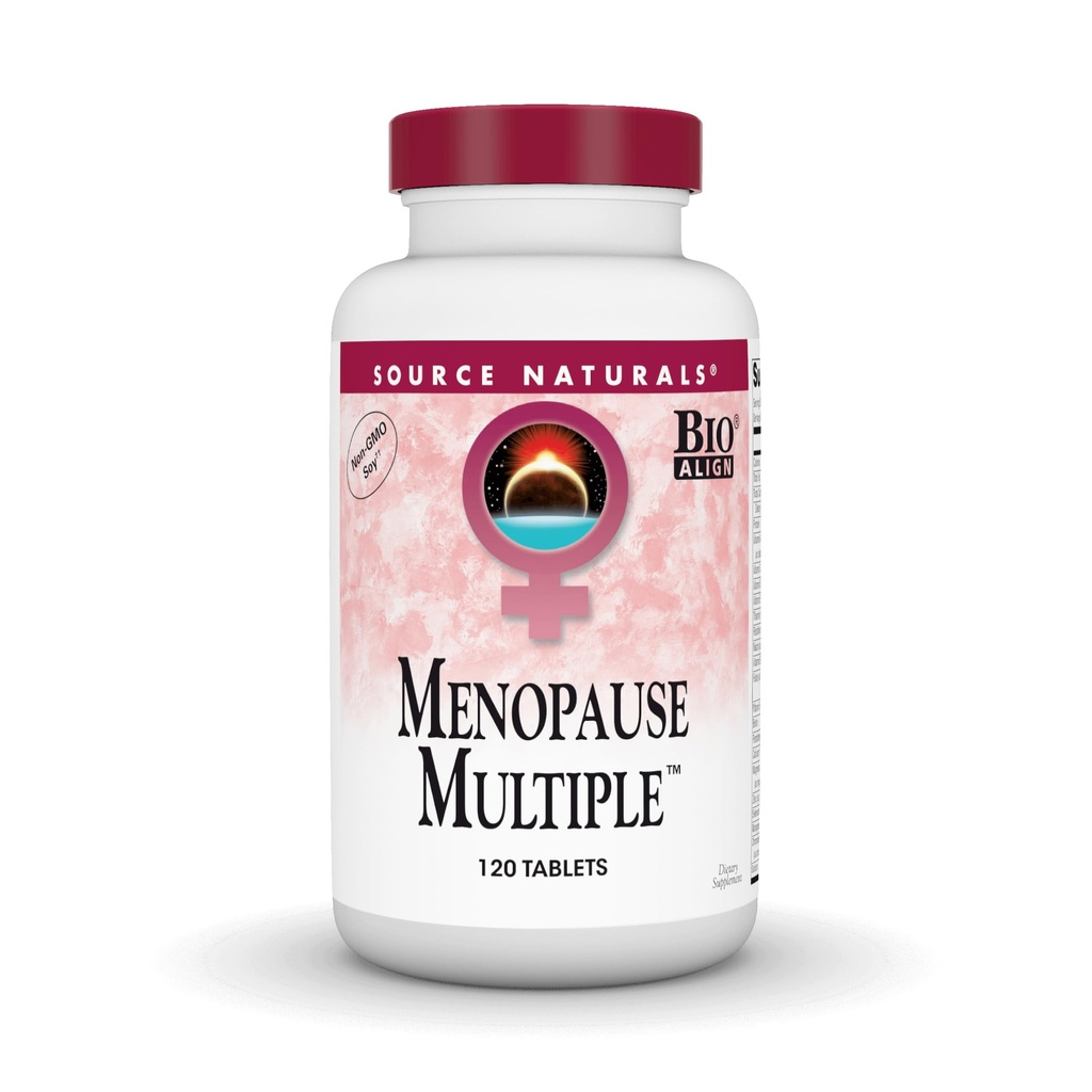 Sursa Naturals Menopause Multiple, Non-GMO soia - Formula bio-aliniat - 120 comprimate