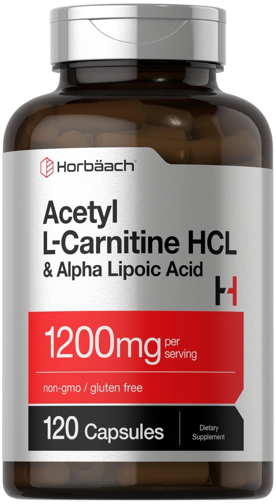 Horbäach Acetil L Carnitina HCL & Alpha Acid lipoic 1200 mg 